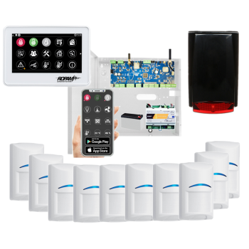 SYSTEM ALARMOWY ROPAM NeoLTE-IP-64-SET TPR-4WS-P 10x BPR2-W12 MR-100R/BLACK 7.2Ah
